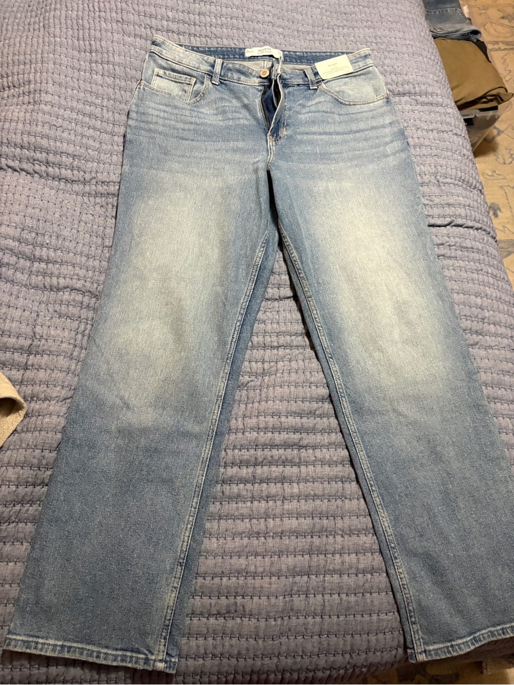 Hollister Light Wash Wide-Leg Jeans